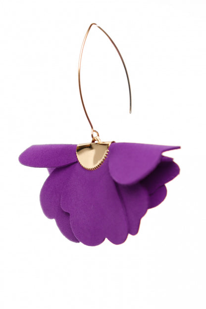 Cercei floare mica - Mov Imperial