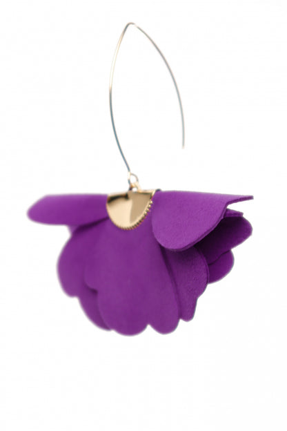 Cercei floare mica - Mov Imperial