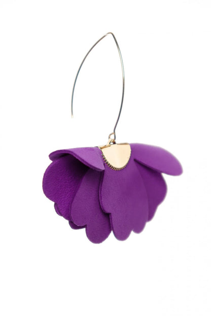 Cercei floare mica - Mov Imperial