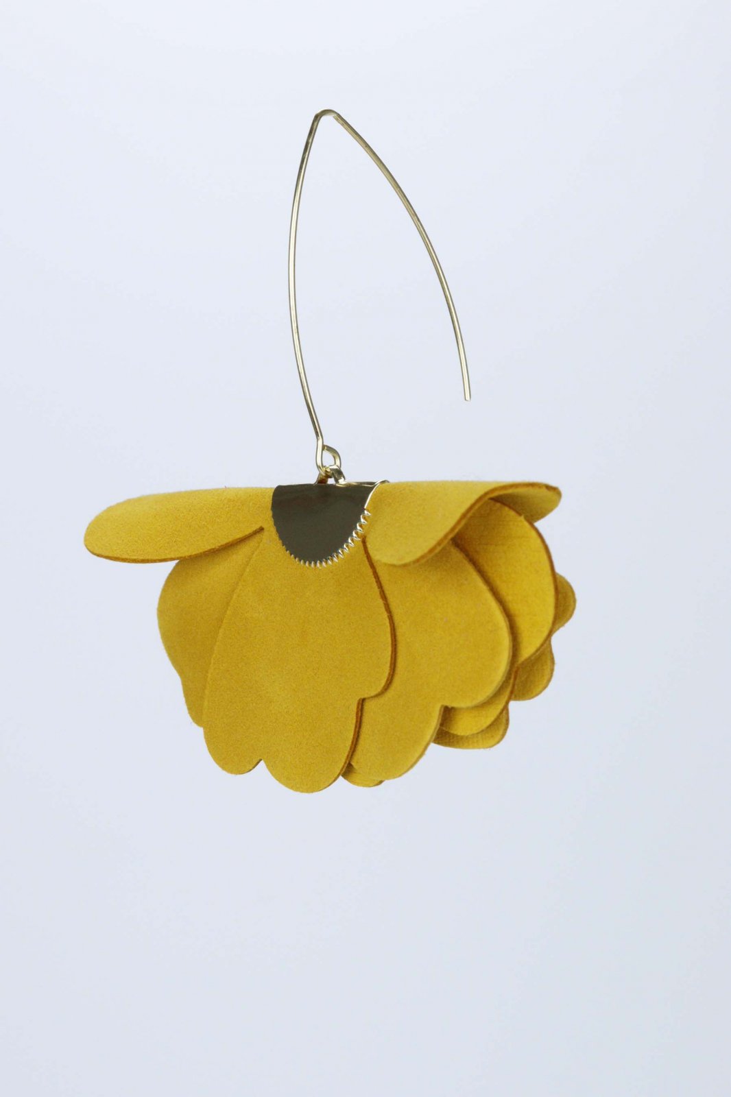 Small flower earrings - Mustard