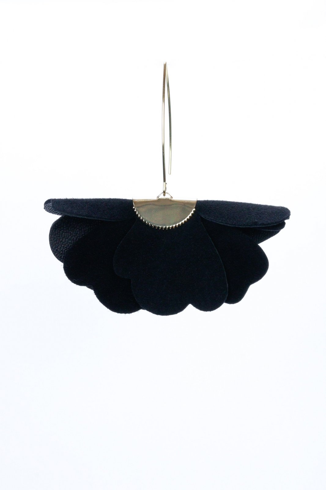 Cercei floare mica - Negru