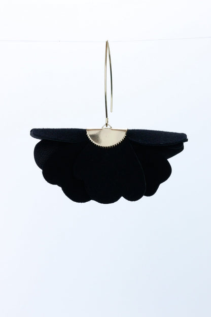 Cercei floare mica - Negru
