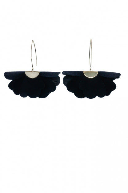 Cercei floare mica - Negru