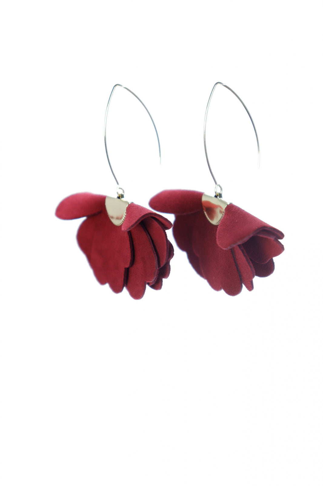 Cercei floare mica - Cherry wine
