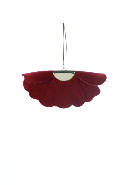 Cercei floare mica - Cherry wine