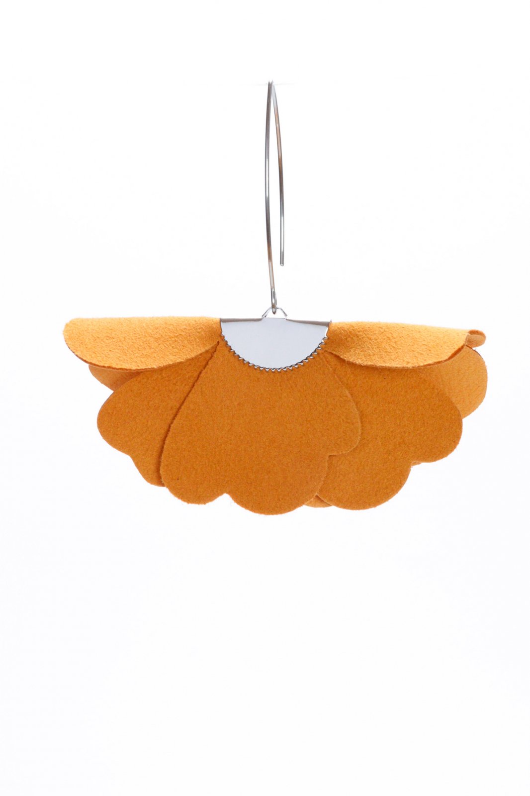 Small flower earrings - Sunset Orange