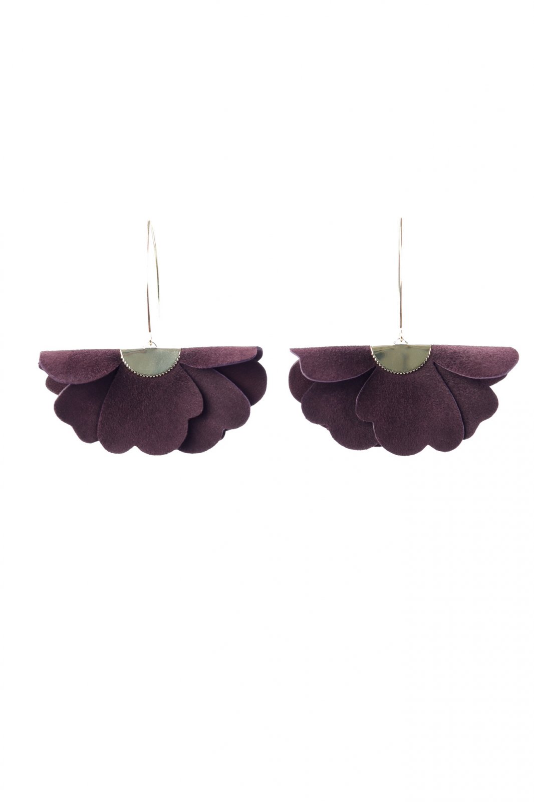 Cercei floare mica - Dark Chocolate