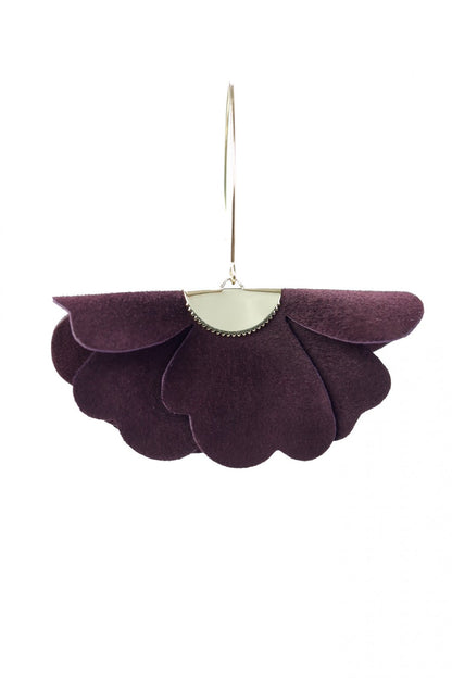 Cercei floare mica - Dark Chocolate