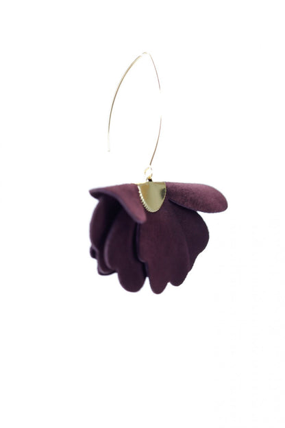 Cercei floare mica - Dark Chocolate