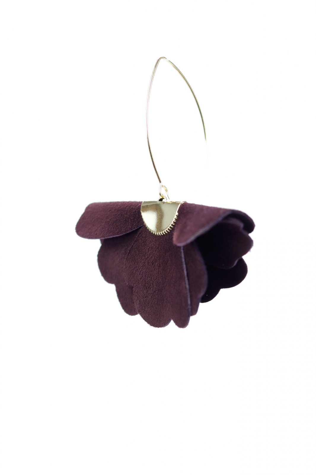 Cercei floare mica - Dark Chocolate