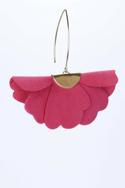 Cercei floare mica - Roz zmeura