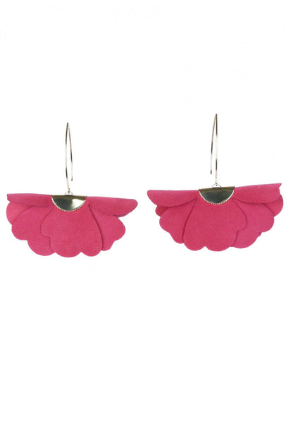 Cercei floare mica - Roz zmeura