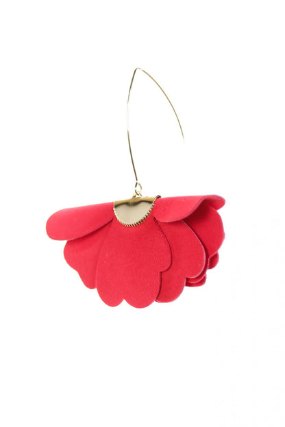 Cercei Floare mica - Rosu zmeura
