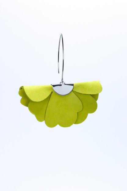 Cercei floare mica - Apple green