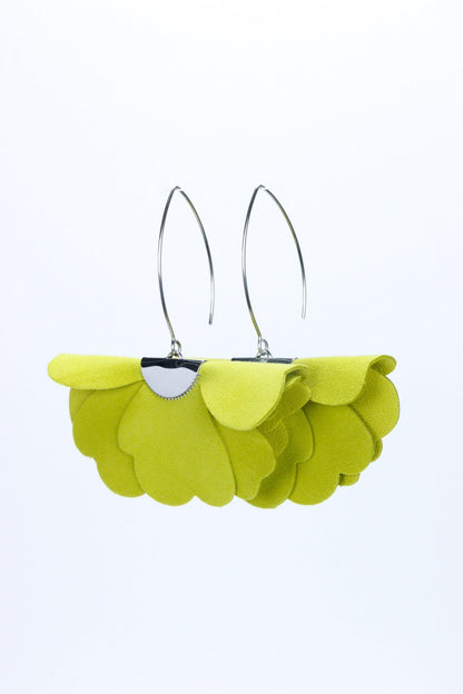 Cercei floare mica - Apple green