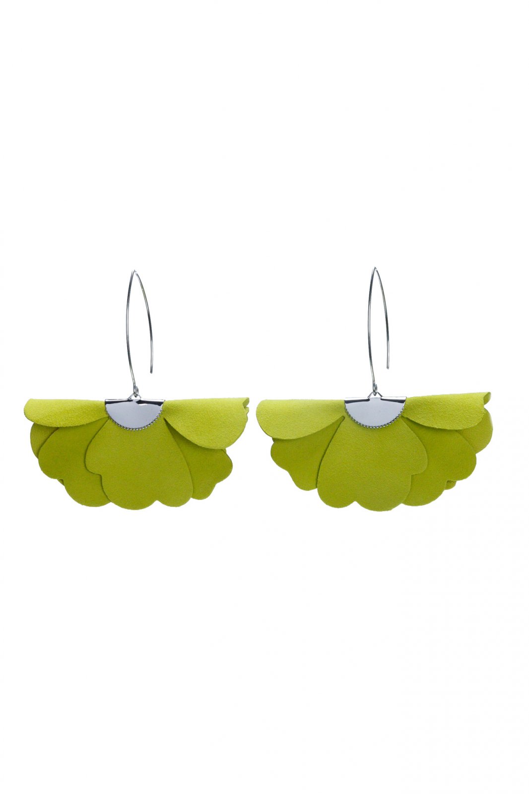 Cercei floare mica - Apple green