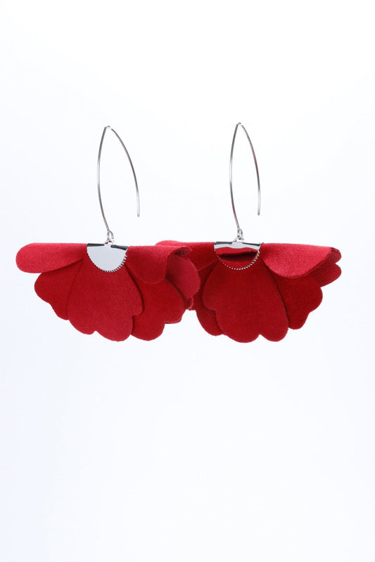 Small flower earrings - Red