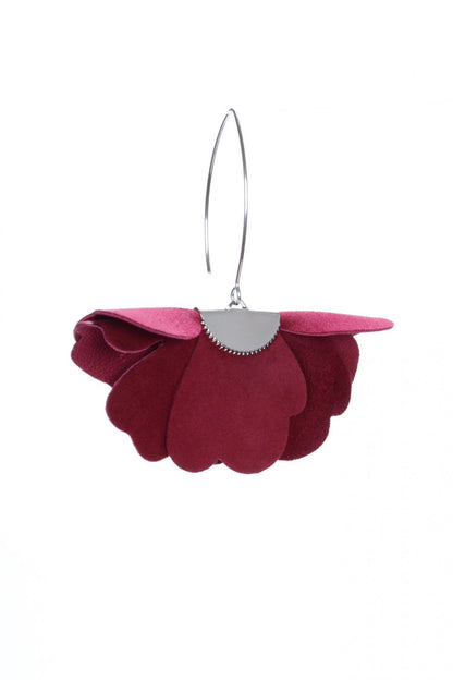 Cercei floare mica - Grena / Burgundy