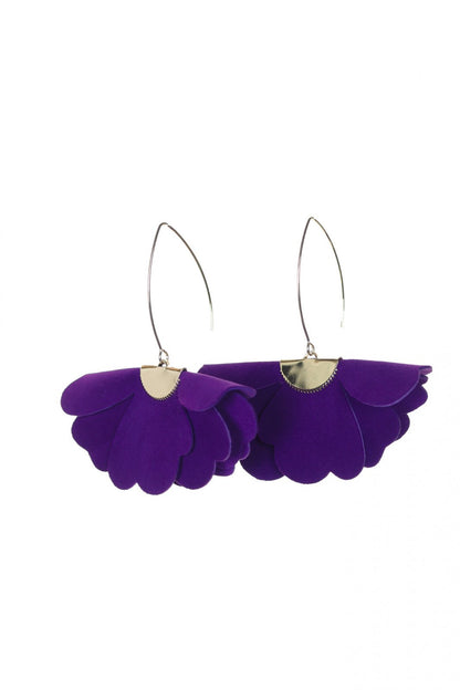 Cercei floare mica - Violet intens
