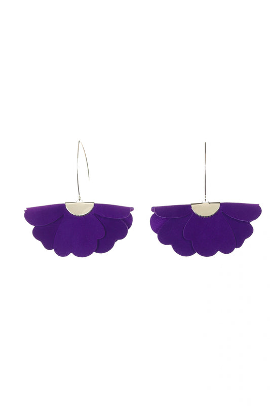 Cercei floare mica - Violet intens
