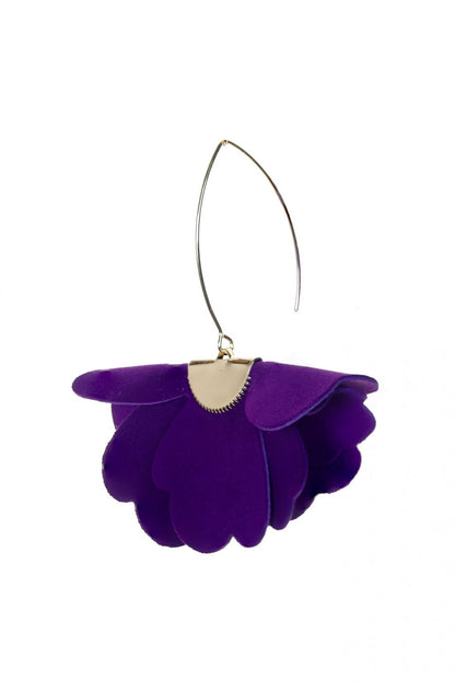 Cercei floare mica - Violet intens