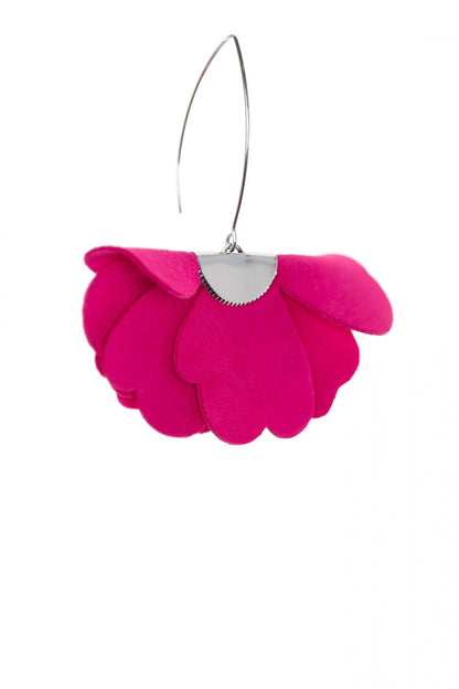 Cercei floare mica - Hot Pink