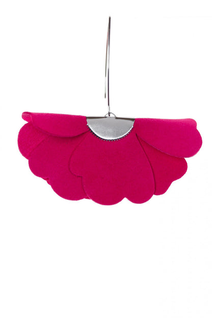 Cercei floare mica - Hot Pink