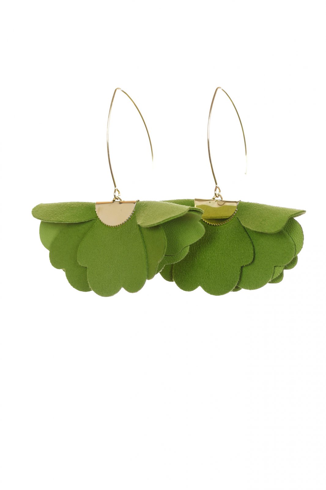 Small flower earrings - Lime green