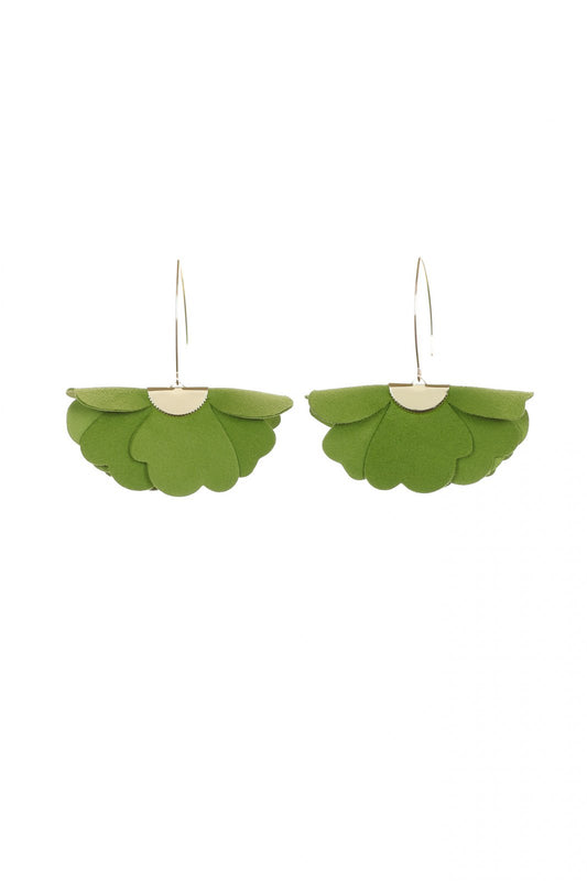 Cercei floare mica - Verde lime