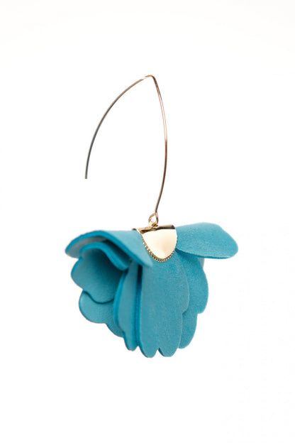 Cercei floare mica - Turcoaz