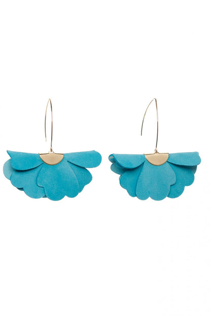 Cercei floare mica - Turcoaz
