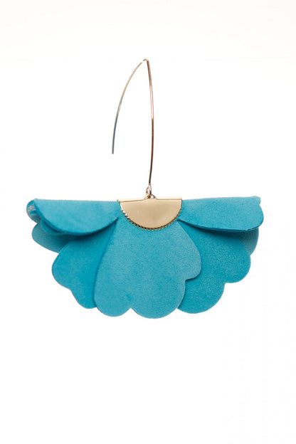 Cercei floare mica - Turcoaz