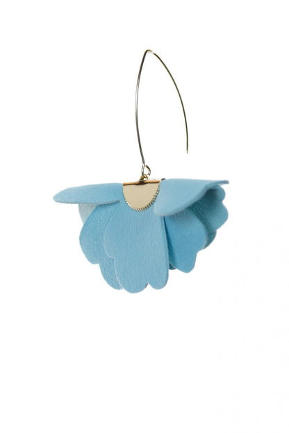 Cercei floare mica - Albastru deschis
