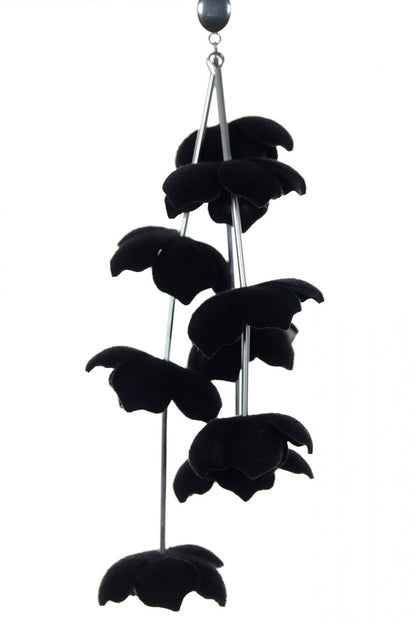 Cercei florali - Negru