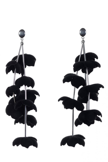 Cercei florali - Negru