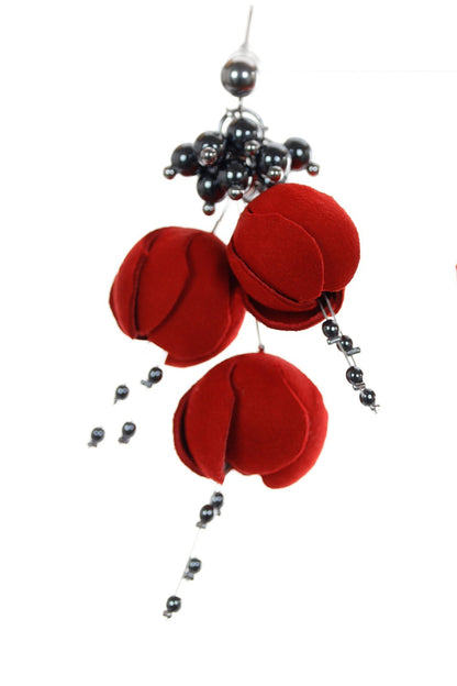 Cercei florali - Rosu