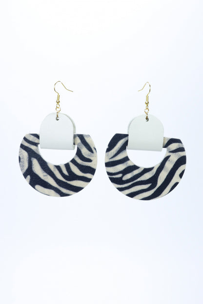 Cercei geometrici - Animal print