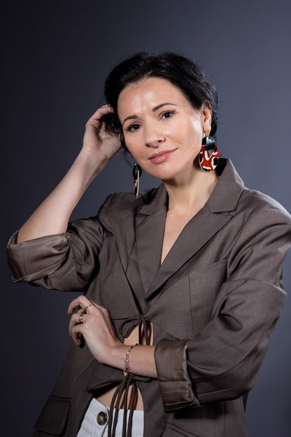 Cercei geometrici - Animal print