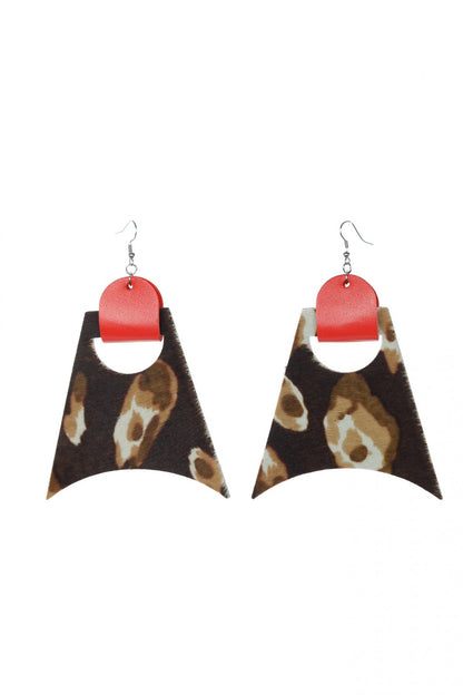 Cercei geometrici - Animal print