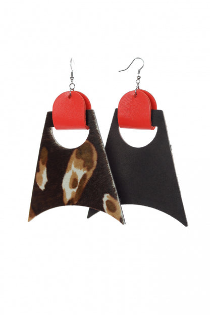 Cercei geometrici - Animal print