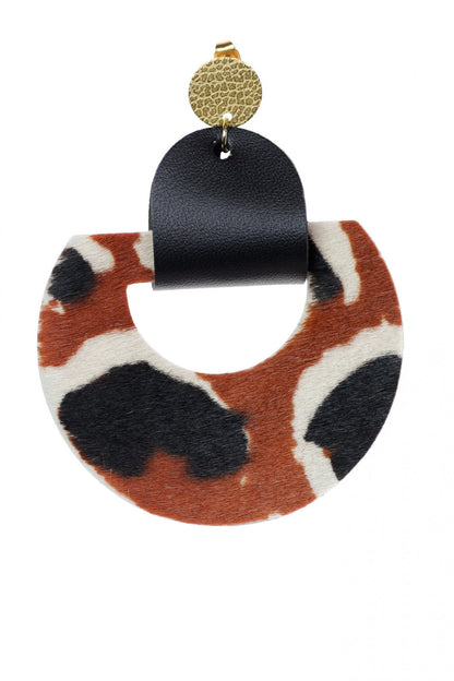 Cercei geometrici - Animal print