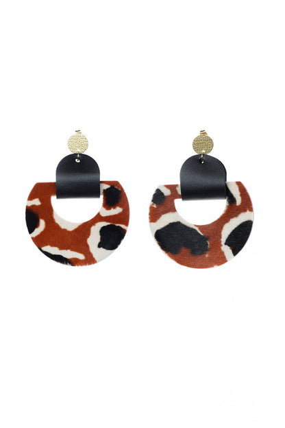 Cercei geometrici - Animal print