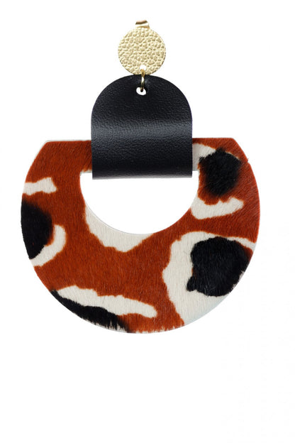 Cercei geometrici - Animal print