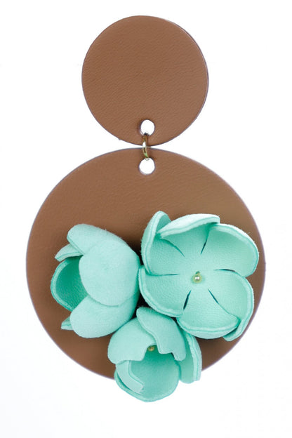 Cercei Geometrici cu model floral