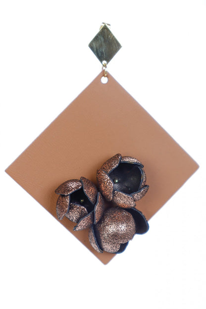 Cercei Geometrici cu model floral