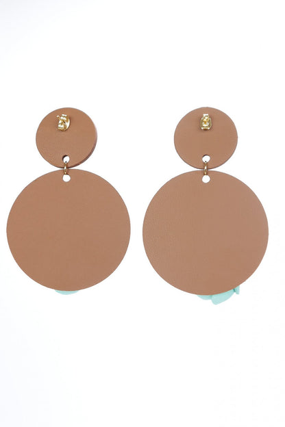 Cercei Geometrici cu model floral