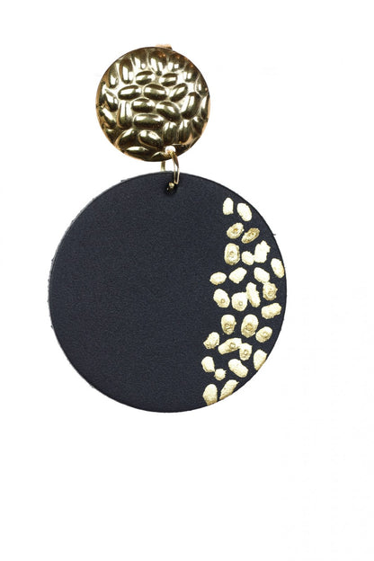 Cercei Geometrici cu foita de aur