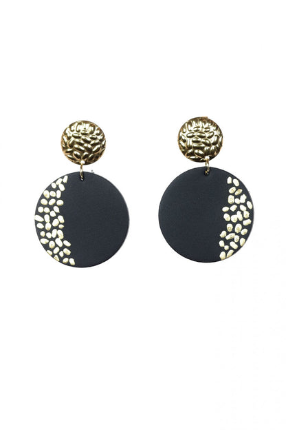 Cercei Geometrici cu foita de aur