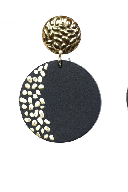 Cercei Geometrici cu foita de aur