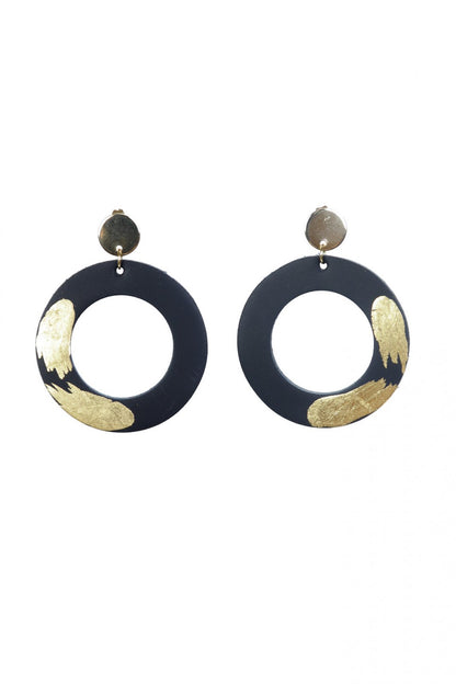 Cercei Geometrici cu foita de aur